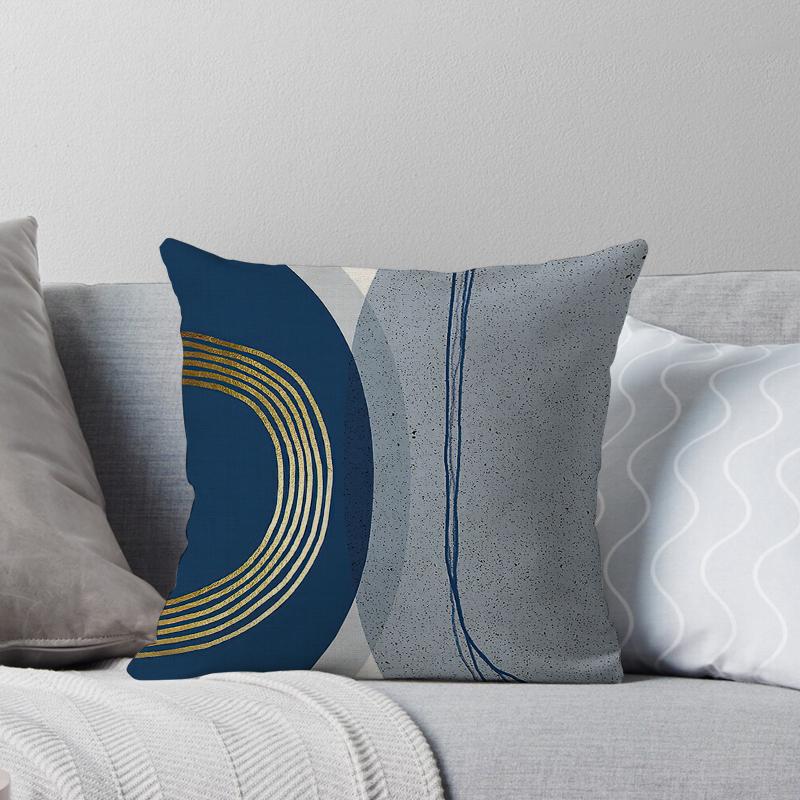 Haus Dekorativ Zuhause Kissenbezug für Sofa Kissenbezug 45*45 Nordisch 40*40cm 40x40cm 50x50 Wohnzimmer abstrakt 60x60 grau Boho