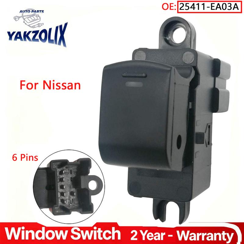 For Nissan Frontier Pathfinder Xterra 2005 2006 2007 - 2017 Car Power Window Control Switch Single Button 25411-EA03A 25411EA03A