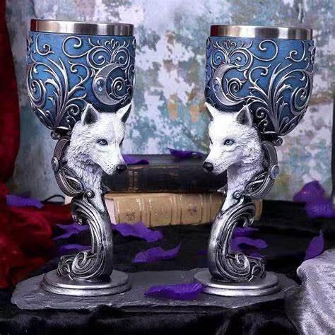 Gothic Dragon Wine Goblet Set Medieval Style Stainless Steel Lined Cup with Cross and Red Gem Perfect for Fantasy Lovers