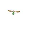 New Trend Plating Retro Green Water Droplet Zircon Ring for Women Fashion Luxurious Temperament Party Jewelry Accessories