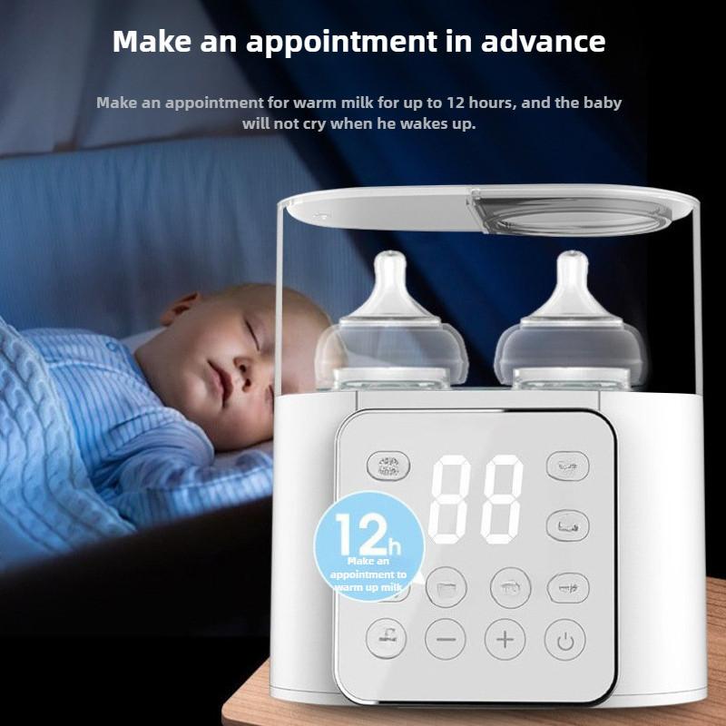 2-in-1 Household Baby Constant Temperature Dual Bottle Milk Warmer Multifunctional Milk Heater Bottle Sterilizer