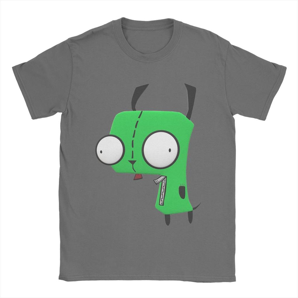 Gir Invader Zim Men T Shirts Novelty Tees Short Sleeve Round Collar T-Shirts Cotton Plus Size Clothing