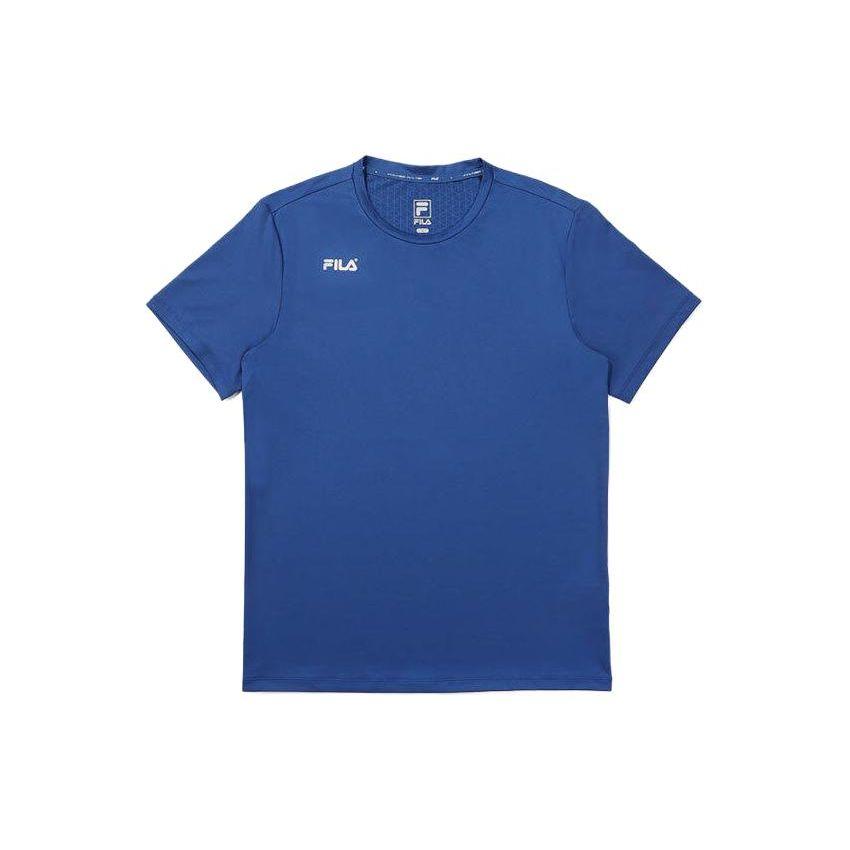 Fila Casual Sports Printed Dopamine Round Neck Short Sleeve T-Shirt Unisex T-Shirt Blue FS2RSE2201M-MAB