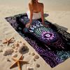 Buntes Hamsa Mandala Muster Strandtuch, Superweiche Mikrofaser, Geschenk für Sie/Ihn, Geburtstag, für Pool, Strand, Reisen, Heimdeko Fan-Geschenke