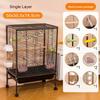 Luxury Bird Cage Large Parrot Birds Cages Accessories Drawer Wheels Birds Houses Lock Parrots Pigeon Feeder Birdcage Supplies