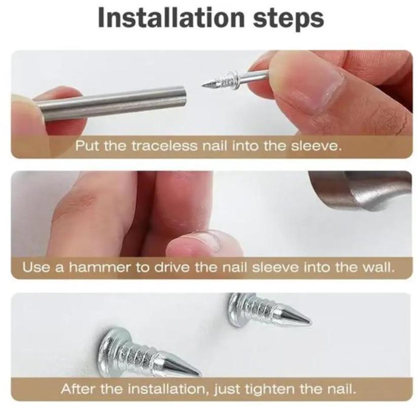 Double Head Skirting Boards Nails With Sleeve Heavy Duty Metal Thread Screw Fasteners For Wood Cement Rust-Proof Nails Fixator