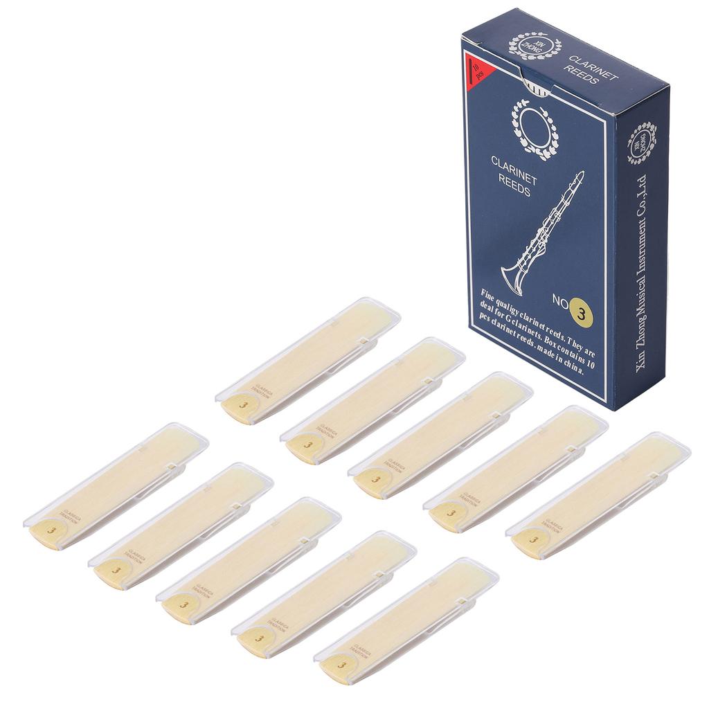 10 Pezzi Ance per Clarinetto Forza 1.0/1.5/2.0/2.5/3.0/3.5 Ance Tradizionali per Clarinetto Principiante e Musicista