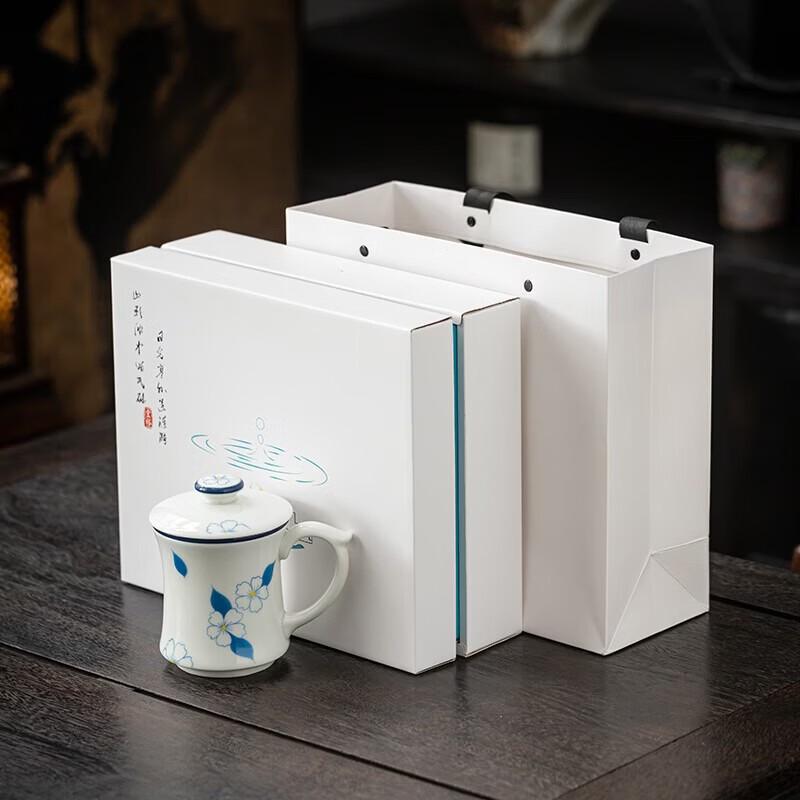 Hongyu Liuli Ceramic Office Tea Set Gift Box