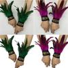 Ethnic Wrist Cuffs Vintage Women Men Cosplay Costume Accessory Feather Wristband Feather Wristband Vintage Bracelet