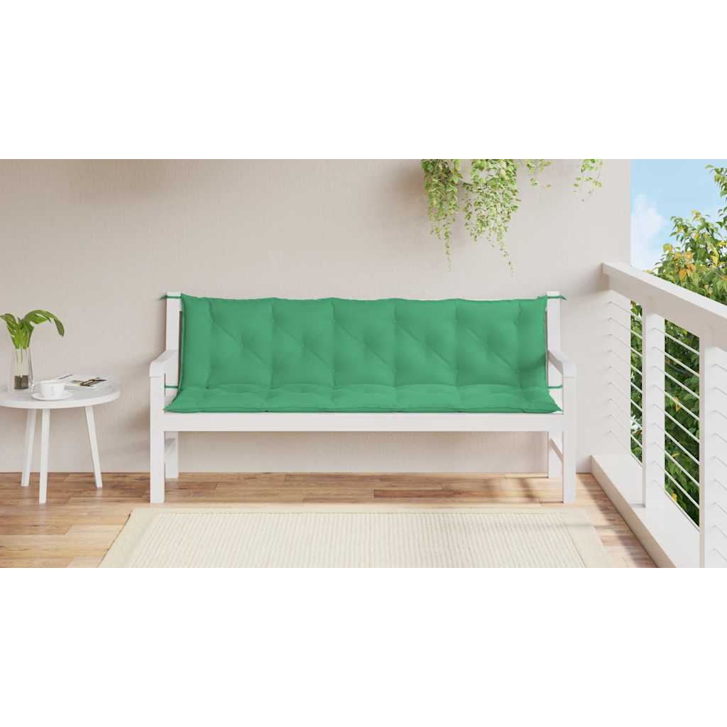 Garden Bench Cushion Green 180x(50+50)x7 Cm Oxford Fabric