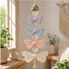 Immersive Crafting Butterfly Cascade Crochet Kit Hand‑Woven Yarn Craft Animal Theme Wall Pendant Lace Pattern Handmade