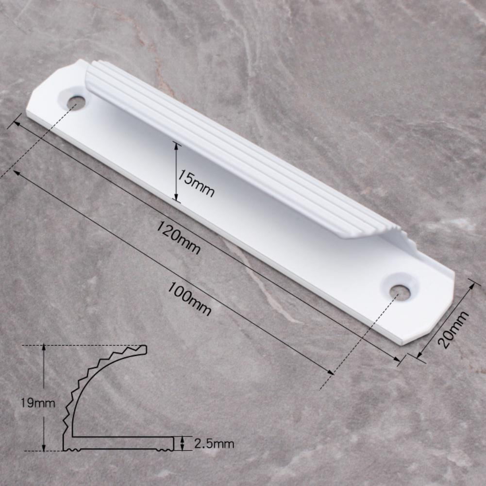 4pcs Sliding Door Handle Black White Aluminum Alloy Cabinet Handles Window Cabinet Balcony Sliding Door Pull Drawer Handle