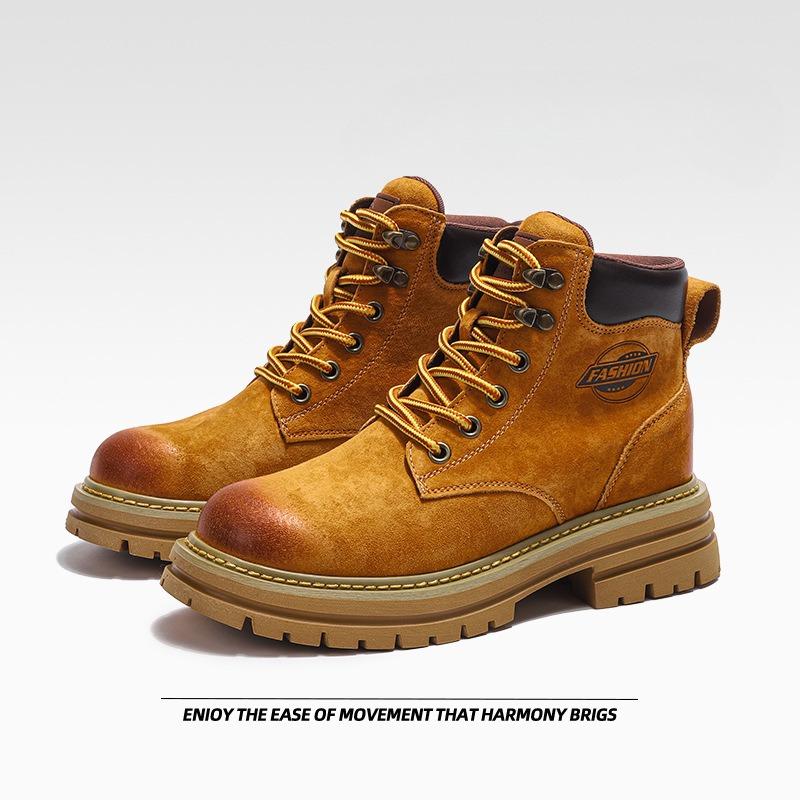 

Сапоги Martin с толстой подошвой и внутренней высотой, рабочие ботинки, британские ботинки из ревеня 40 жёлтый