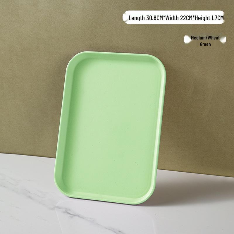 Rectangular Plastic Tea and Snack Tray for Home, Hotel, or Restaurant Use