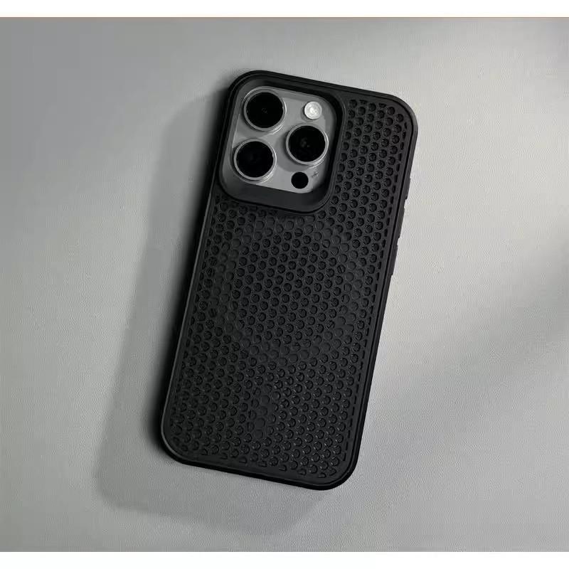 Applicable To IPhone17 Honeycomb Mesh Heat Dissipation and Breathable Mobile Phone Case Apple 16 Magnetic Ultra Thin Simple Protective Case 15