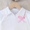  22/5000 Girls' Fashionable Two-piece Summer Children's Sweet Striped Top + Pleated Skirt Set