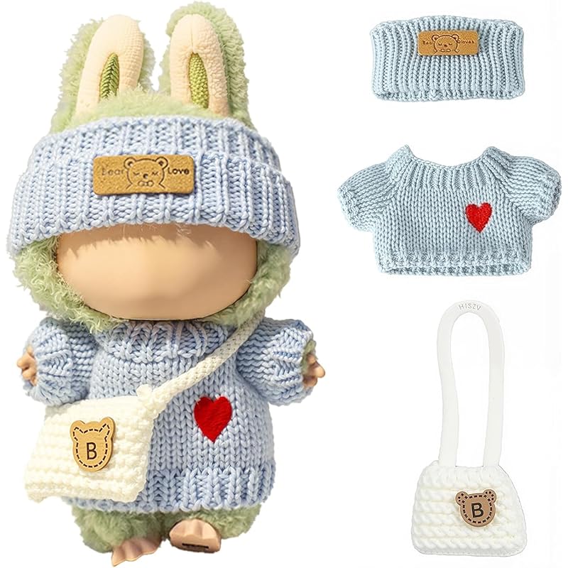 Cimoon Plush Clothes, Outfit Only, 15cm/17cm Plush Doll Clothes, Cute Costume Dress-Up DIY Accessories, Doll Suit, Jumpsuit, Photo Path, Doll