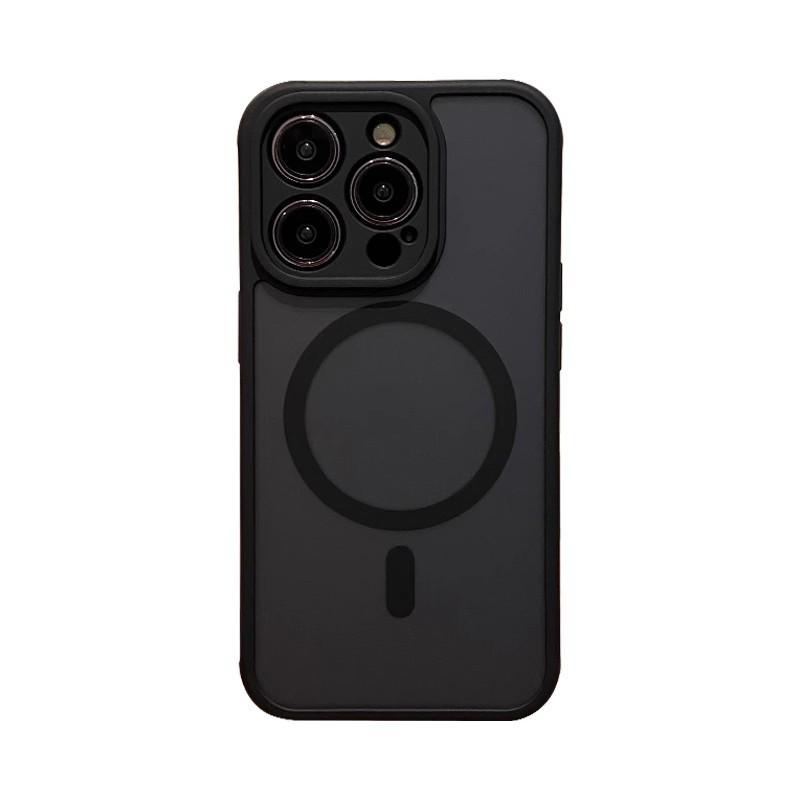 Applicable To IPhone16ProMax Matte Phone Case Apple 14 Magnetic Charging Full-package Lens Skin Feeling Protective Case