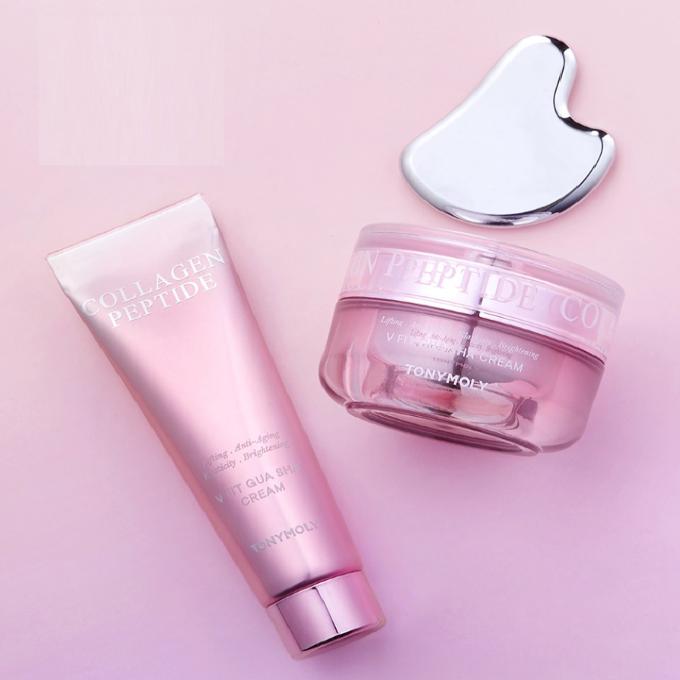 

Специальный набор Tonymoly Collagen Peptide V Fit Guasha Cream