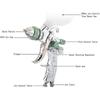 1.4mm, 1.7mm, and 2.0mm 600cc HVLP Spray Gun