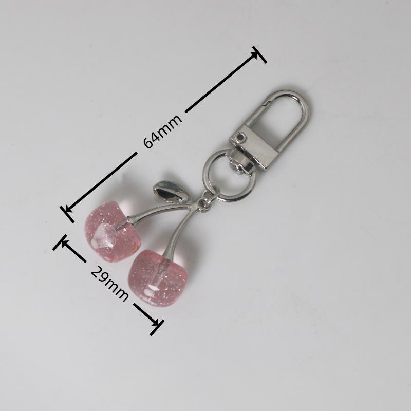Korean Style Versatile Cherry Keychain Fruit Pendant Bag Charm Accessories