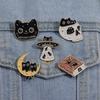 Cute Cat Creative Moon Planet Badge Brooch Fashionable And Stylish Accessory For All