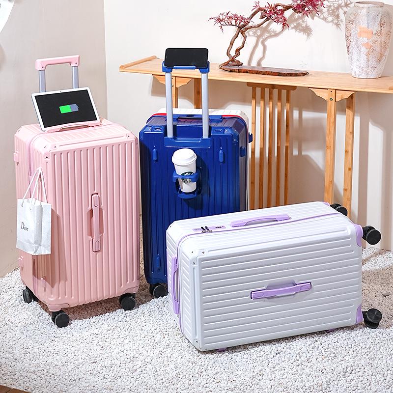 2026 Multifunctional 24-inch Durable Trolley Case with Combination Lock for Students' Travel