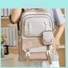Casual Nylon Student Backpack With Large Capacity And Lightweight Design For Middle Schoolers