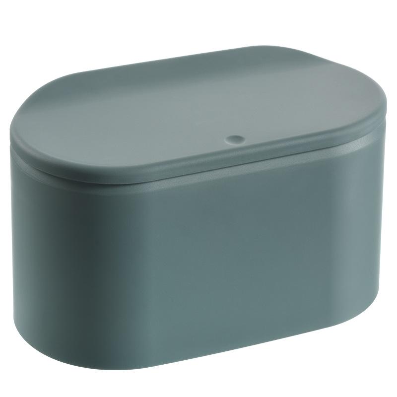 Nordic Eco-Friendly Push-Top Desktop Trash Can with Lid for Living Room