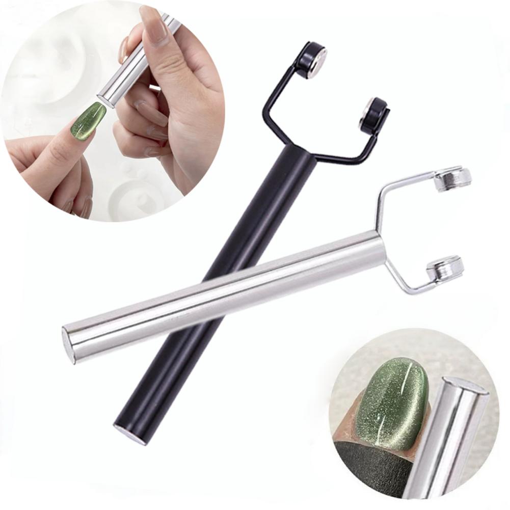 3 in 1 Nail Magnet Tool 3D Love Heart Cat Eye Nail Magnet Double Line Moon Snake Pattern French Nail UV Magnetic Stick Manicure