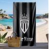 Monaco FC Personalisiertes Bedrucktes Strandtuch Fußballlogo Unterstützung Benutzerdefinierter Name Text Saugfähiges Handtuch Für Sport Reisen Besonderes Geschenk