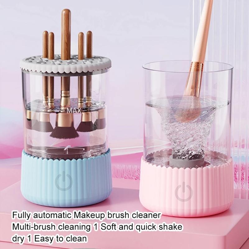 Automatic Rotating Cosmetic Brush Cleaner Electric Makeup Brush Cleaner Multifunctional Cleaning Drying Tool Enduring