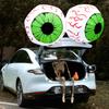 Joyfy 2 Pack Halloween Inflatable Huge Green Eyeballs with Build-in LEDs 3ft Halloween Decor Party Supplies Blow Up Decoration
