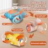 Musical Crawling Toy Duck - Electric Interactive Toy, LED Lights, 360° Spin, Soft Lighting, Sensory Play, Educational Gift