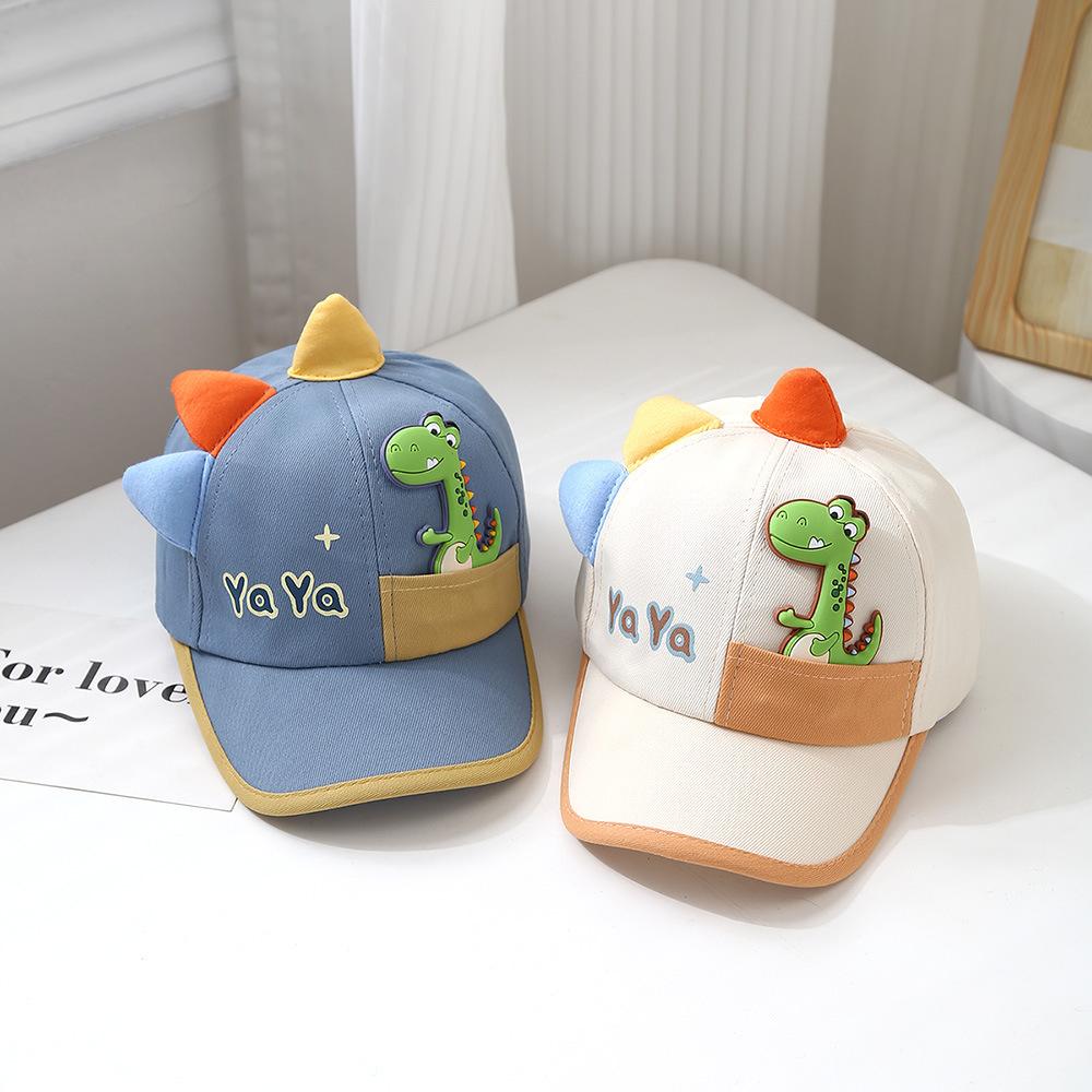 New Summer Autumn Cartoon Dinosaurs Toddler Baby Hat Soft Cotton Boys Girls Baseball Cap Summer Outdoor Infant Girls Sun Hats