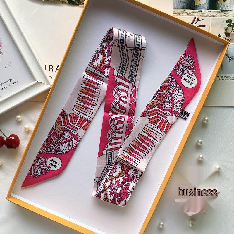 2024 Silk Twilly Scarf: Stylish Ribbon for Bag Handles & Hair