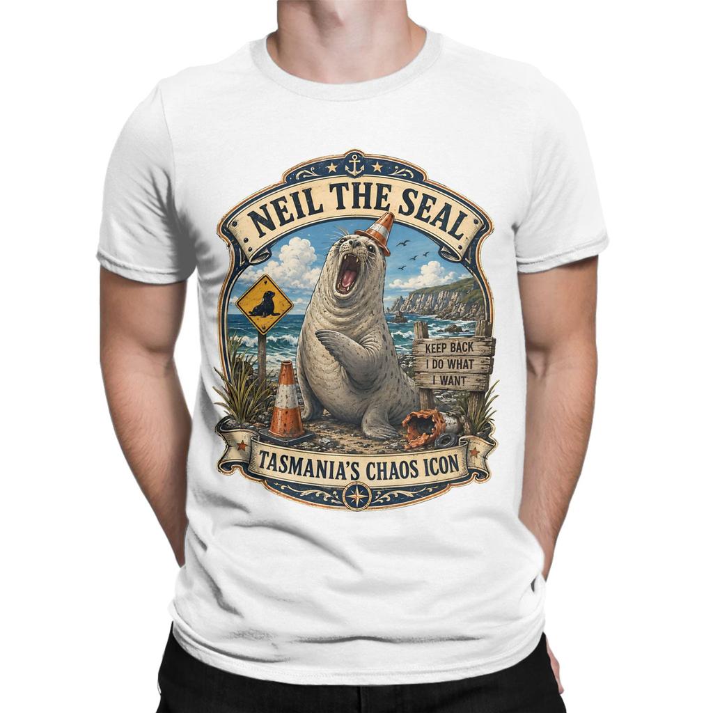 Cute Neil the Seal Unisex Unisexs T Shirts Animal Funny Tee Shirt Short Sleeve O Neck TShirt 100 Cotton 6XL Clothing
