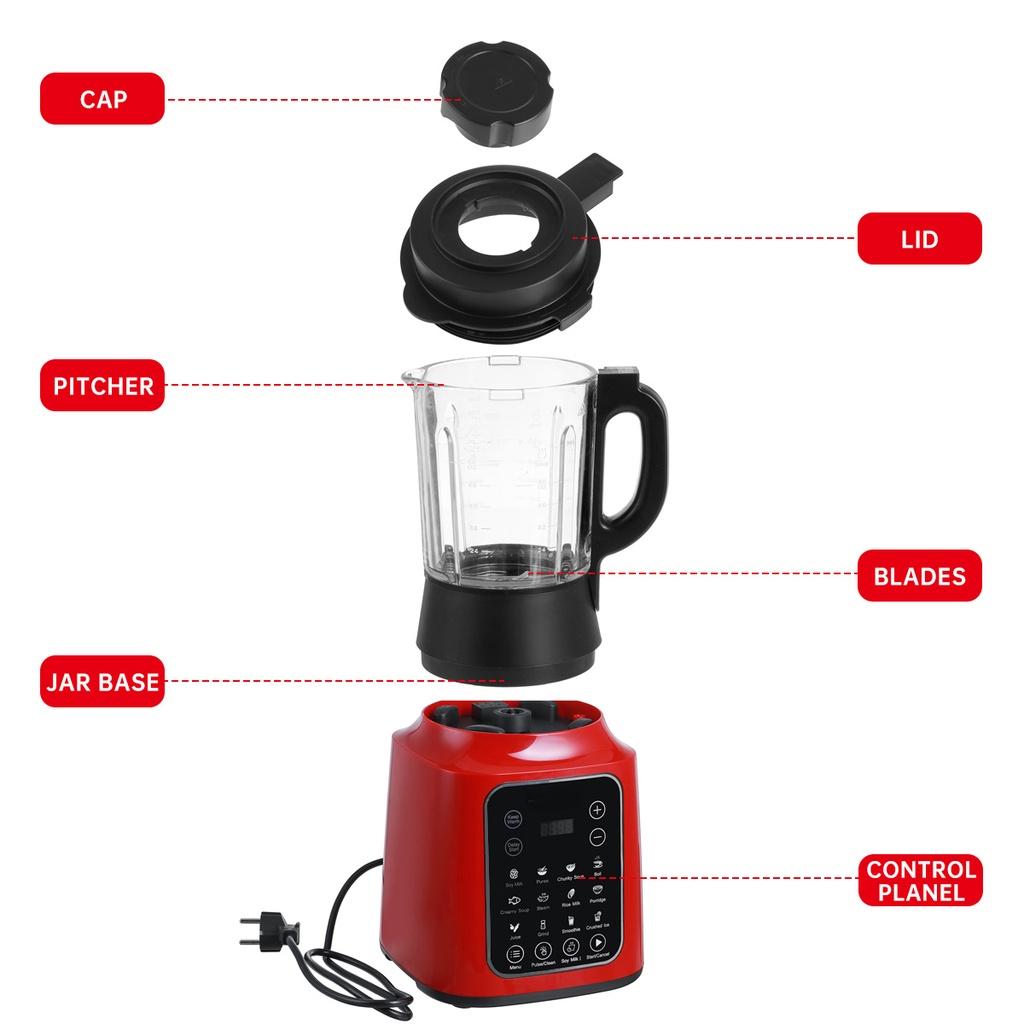 1.75L 8 Blades Blender Mixer Juicer High Power Food Processor One-touch Cleaning Cooking Professional Automatic Touchpad Timer