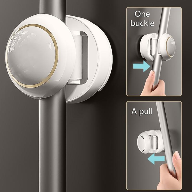 Hanging Mop Organizer Durable Adhesive Mop Holder Multifunctional Mop Rack Kitchen Bathroom Storage Bracket Accessories