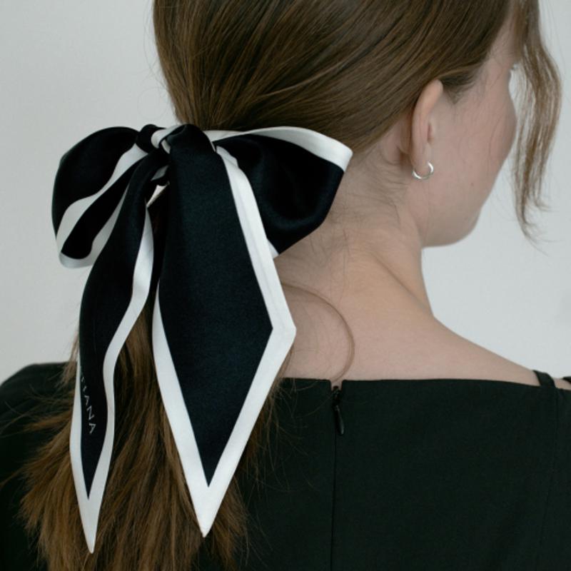 TATIANA Hepburn Lettering Twilly Silk Scarf SF2086