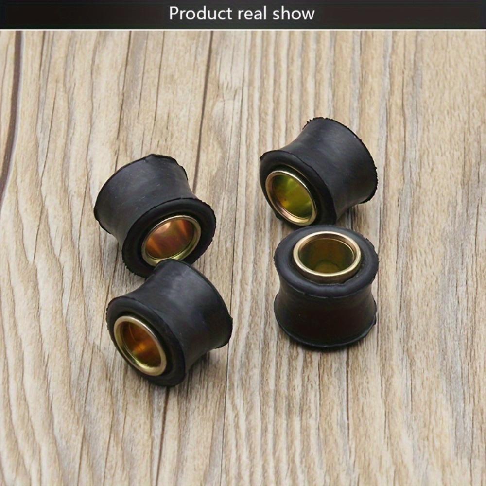 Motorcycle Shock Absorber Bushing - Rubber Cushion Damper for Electric Bikes and Motorcycles - 10mm/12mm Inner Diameter - Black