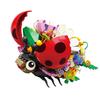 470pcs MOC Flower Series Seven Star Ladybug Fleshy Building Block Toy