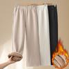 Pantalon Large Taille Haute de Maman - Velours Chaud, Décontracté, pour Femmes d'Âge Moyen et Âgées (Printemps, automne, hiver)
