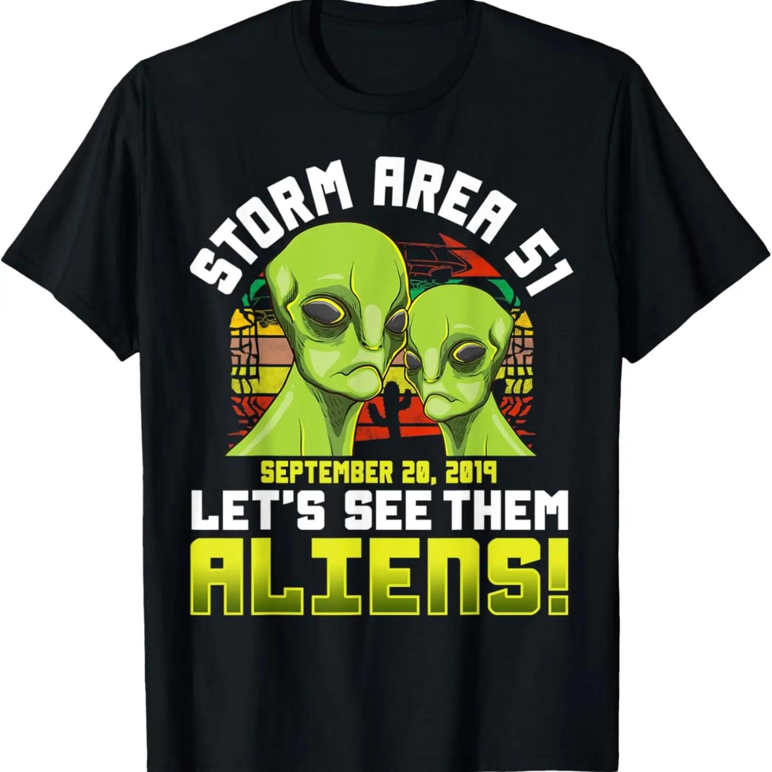 Funny Alien LET S SEE THEM ALIENS T-Shirt S