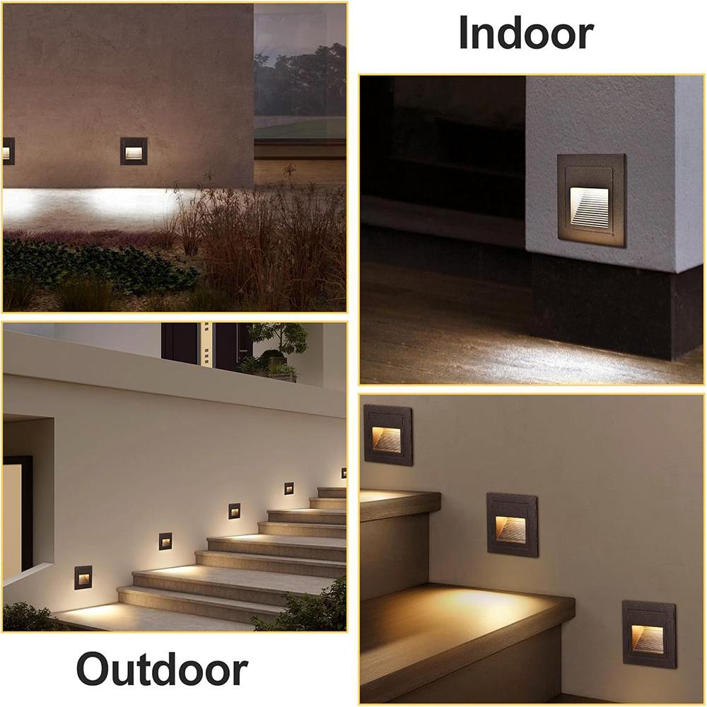 LED Wall Light Stair Lights Waterproof Step Lights Night Light Landscape Lighting Deck Light Wall Sconce for Garden Porch Patio