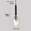 Xuanyong Sand Black Water Pattern Glass Pendant Light