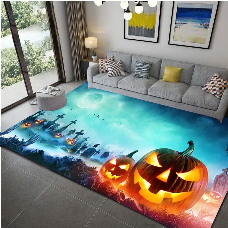 

Хэллоуин Ужас Тыква Huanted Дом Коврик Гостиная Декор Коврик Коврики для Гостиной 60cm x 90cm