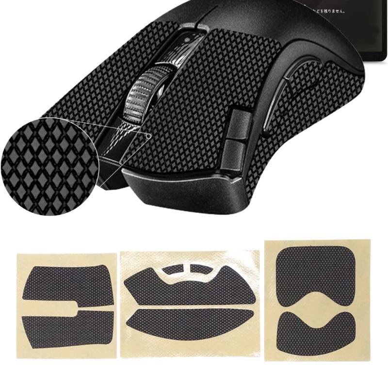 Mouse Grip Tape Skates Handmade Sticker for DeathAdder HyperSpeed Mouse Professional NonSlip Lizards Skin Suck Sweat Pad