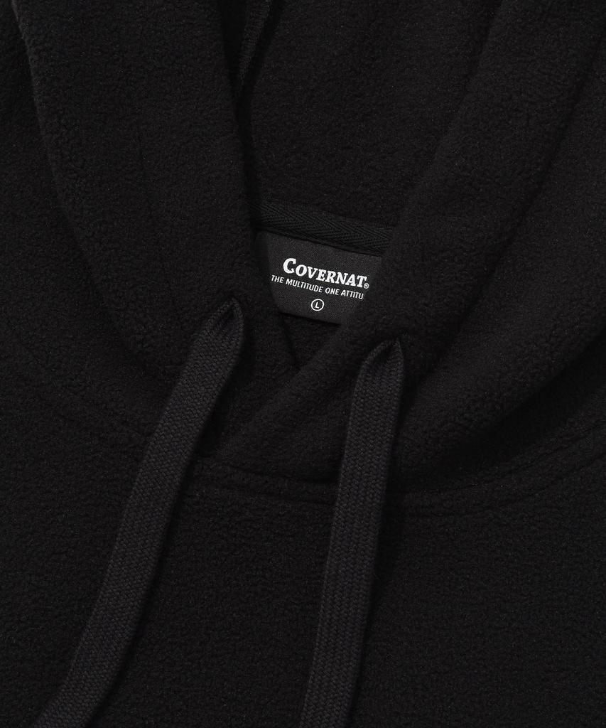 C Logo Fleece Oversized Hoodie Black