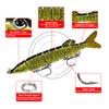 66g 20cm Multi-Jointed Lure 9 Sections with Two Treble Hook 1# 3D Eyes 11Colors Swim Bait Pike Multi Joint Bait Fishing Lure